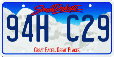 SD license plate 94HC29