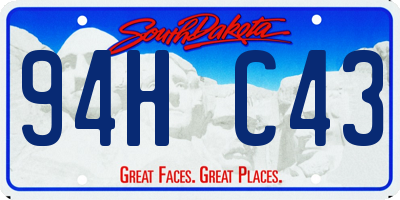 SD license plate 94HC43