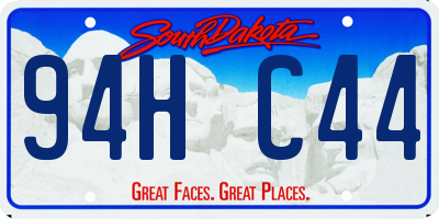 SD license plate 94HC44