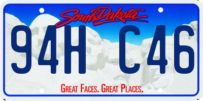 SD license plate 94HC46