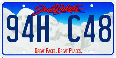 SD license plate 94HC48