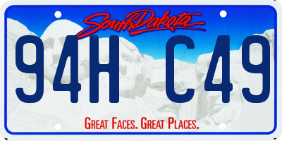 SD license plate 94HC49