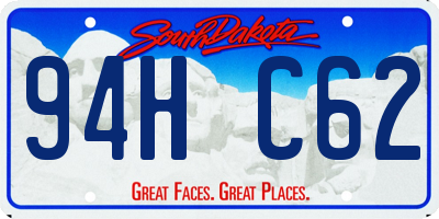 SD license plate 94HC62