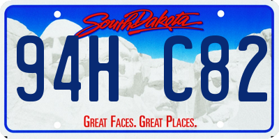 SD license plate 94HC82