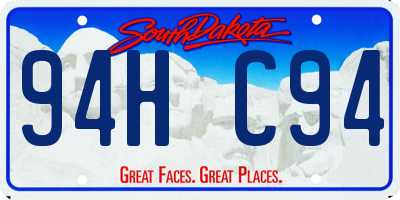 SD license plate 94HC94