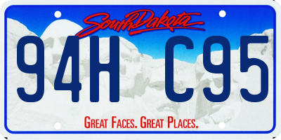 SD license plate 94HC95