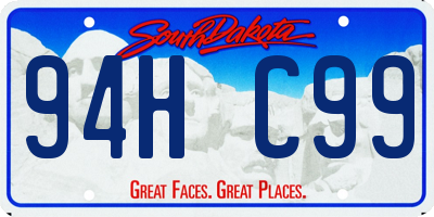 SD license plate 94HC99