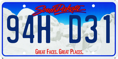 SD license plate 94HD31