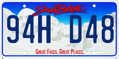 SD license plate 94HD48