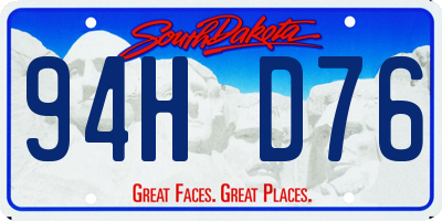 SD license plate 94HD76