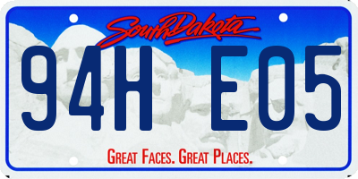 SD license plate 94HE05