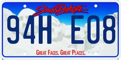 SD license plate 94HE08