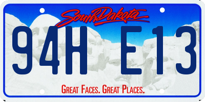 SD license plate 94HE13