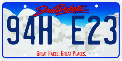 SD license plate 94HE23
