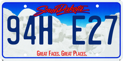 SD license plate 94HE27
