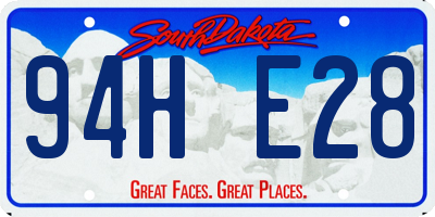 SD license plate 94HE28