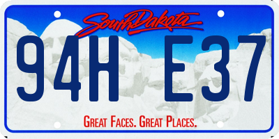 SD license plate 94HE37