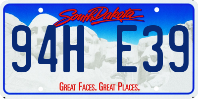SD license plate 94HE39