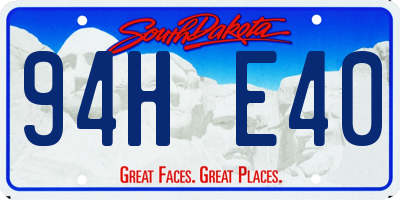 SD license plate 94HE40