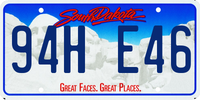 SD license plate 94HE46