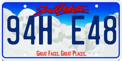 SD license plate 94HE48