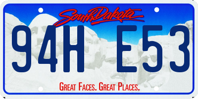 SD license plate 94HE53