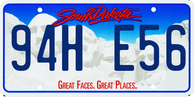 SD license plate 94HE56