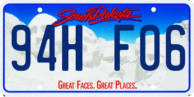 SD license plate 94HF06