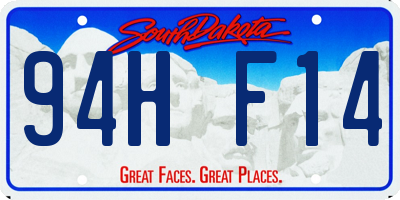 SD license plate 94HF14