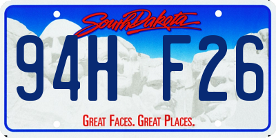 SD license plate 94HF26