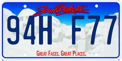 SD license plate 94HF77