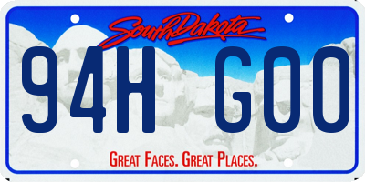 SD license plate 94HG00