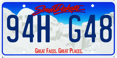 SD license plate 94HG48