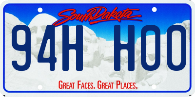 SD license plate 94HH00