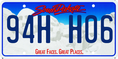 SD license plate 94HH06