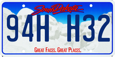 SD license plate 94HH32