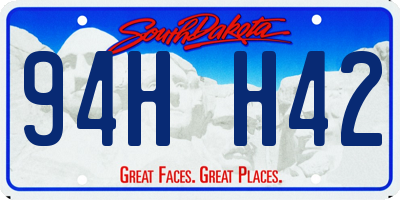 SD license plate 94HH42