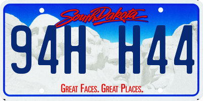 SD license plate 94HH44