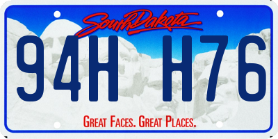 SD license plate 94HH76