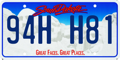 SD license plate 94HH81