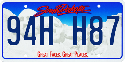 SD license plate 94HH87