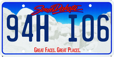 SD license plate 94HI06