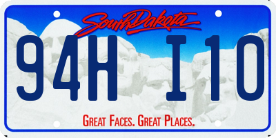 SD license plate 94HI10