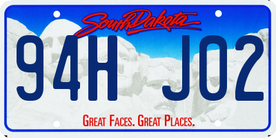 SD license plate 94HJ02