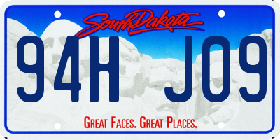 SD license plate 94HJ09