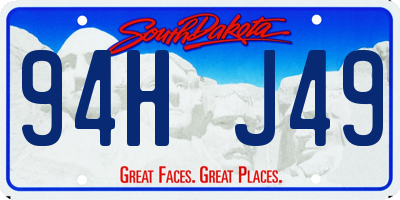 SD license plate 94HJ49