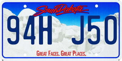 SD license plate 94HJ50