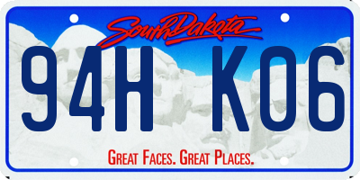 SD license plate 94HK06