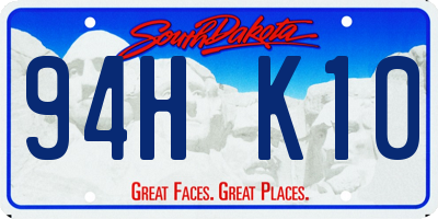 SD license plate 94HK10