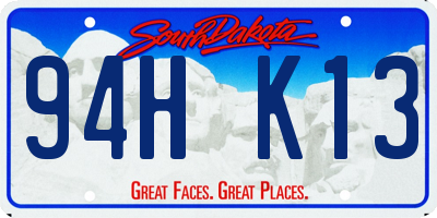 SD license plate 94HK13